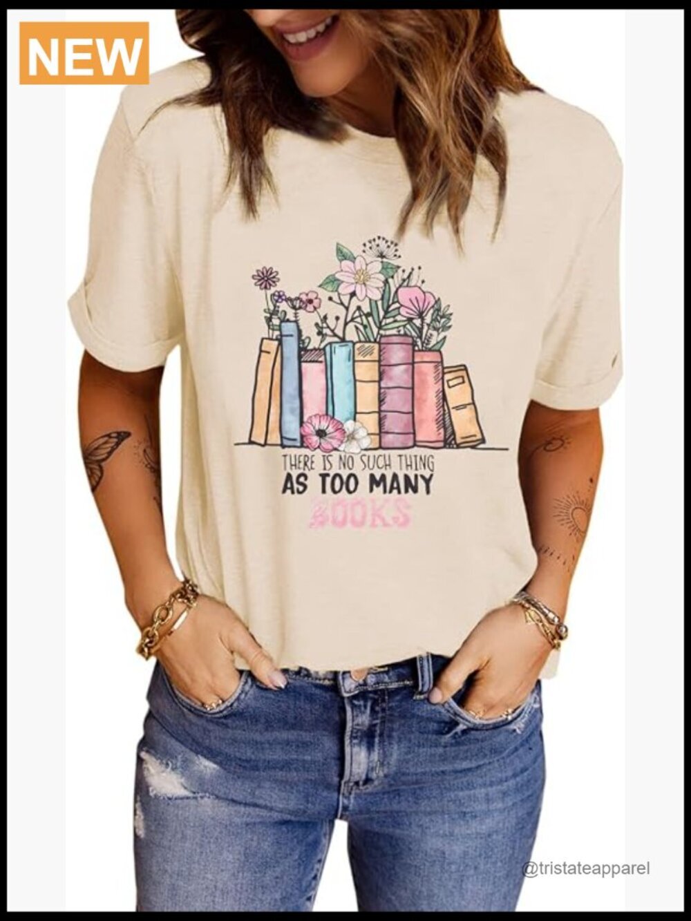 Teacher Reading Books Funny Graphic Short-Sleeve Tee